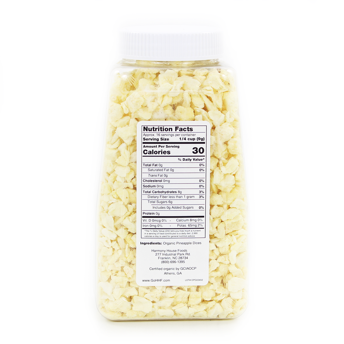 Organic Freeze-Dried Pineapple Dices