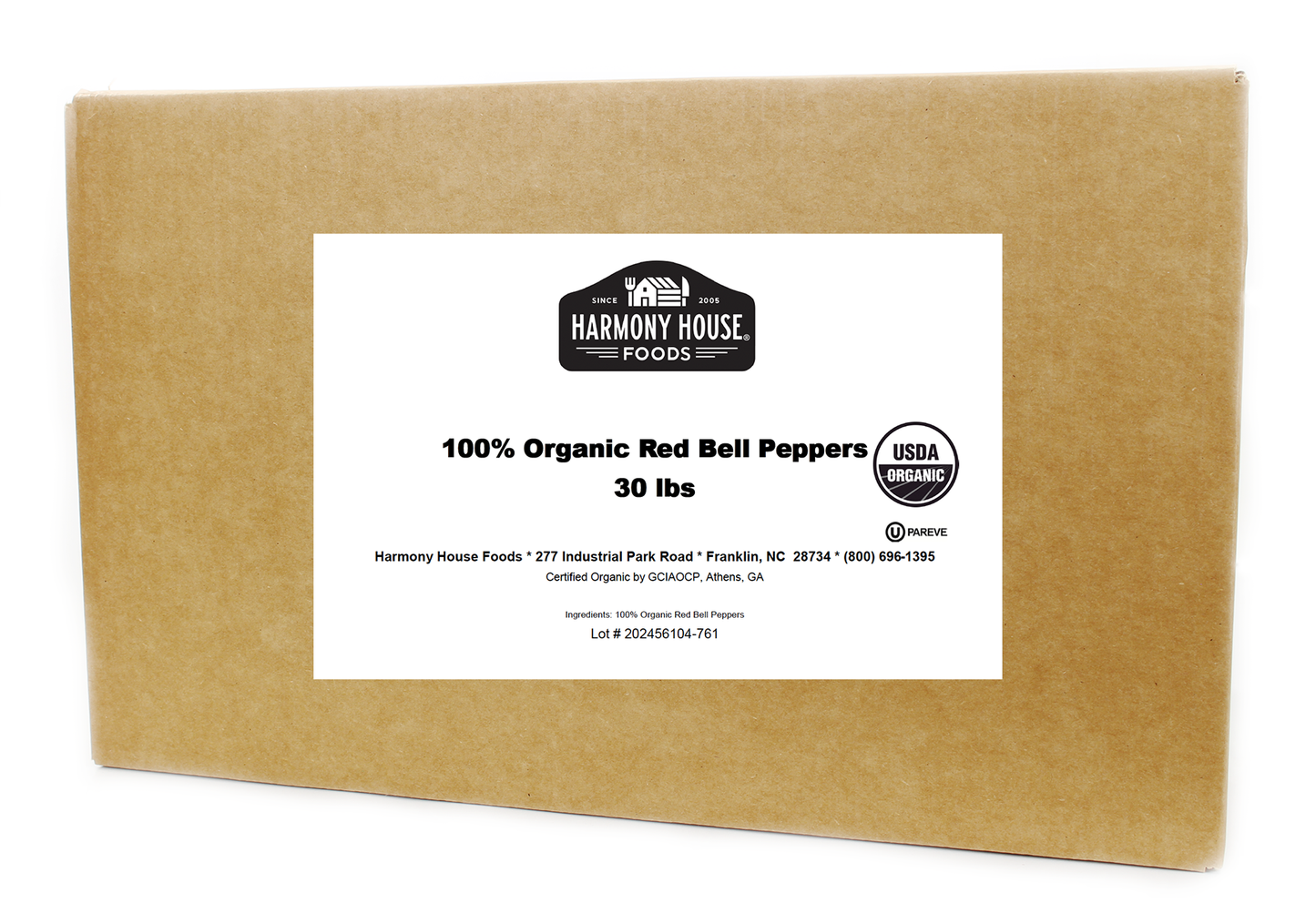 100% Organic Red Bell Peppers