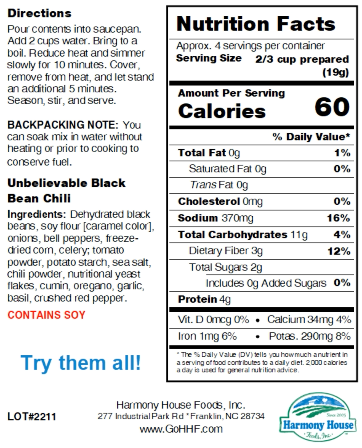 Bold Black Bean Chili Blend