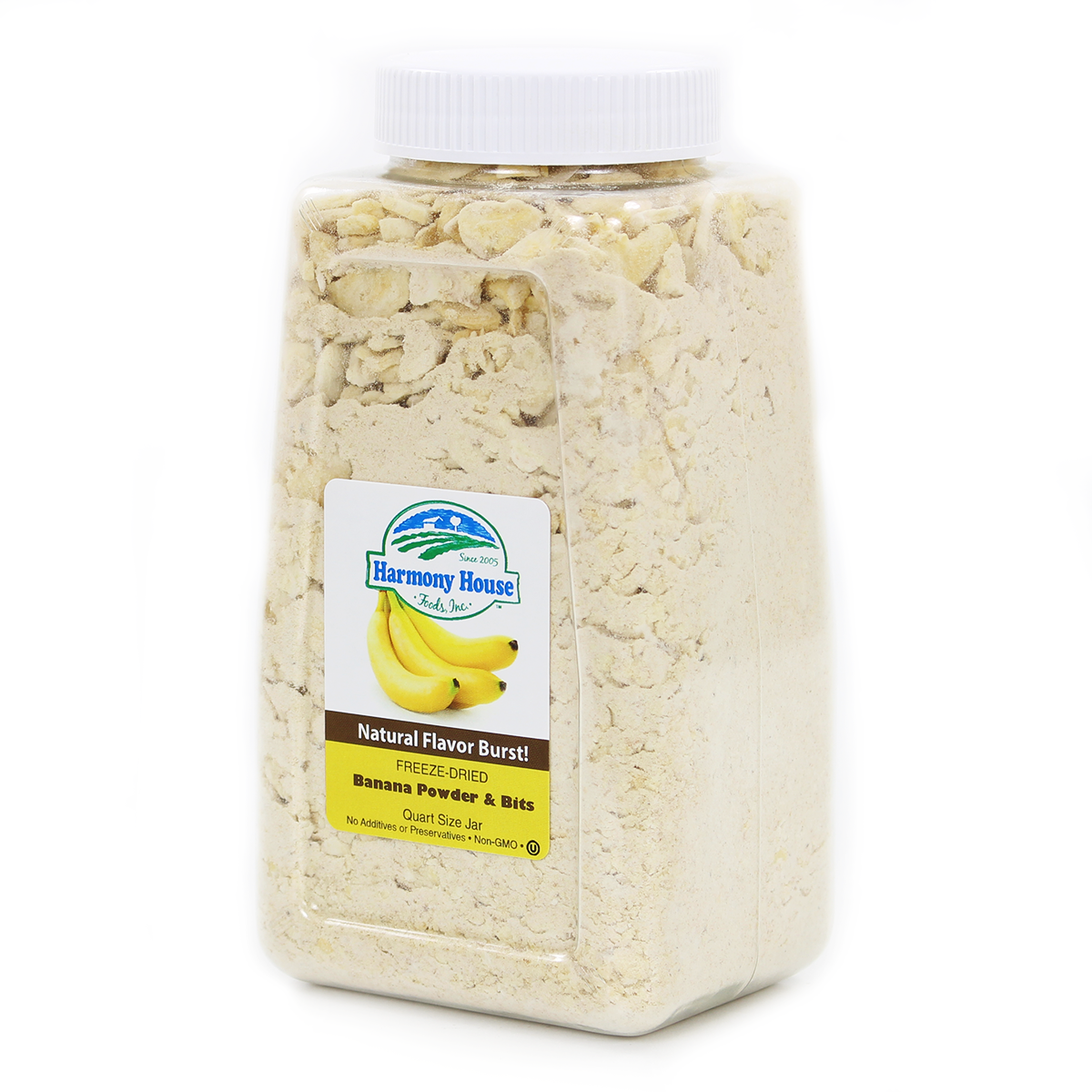 Freeze Dried Banana Powder & Bits (4 Cups)