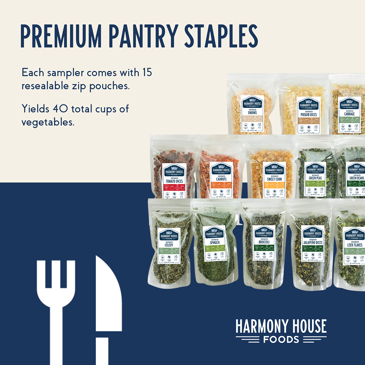 Vegetable Sampler (15 ZIP Pouches)