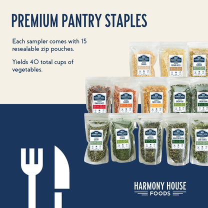 Vegetable Sampler (15 ZIP Pouches)