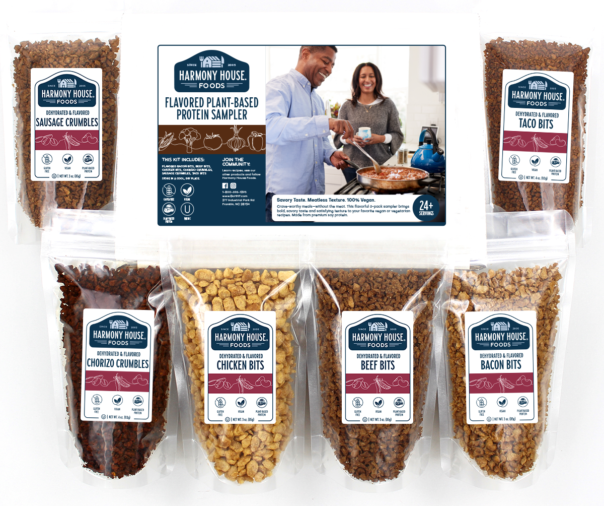 Flavored Plant-Based Protein Sampler (6 ZIP Pouches)