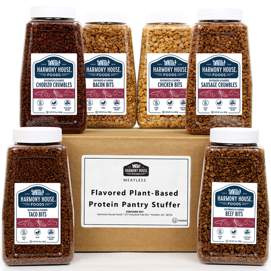 Flavored Plant-Based Protein Pantry Stuffer (6 Varieties, Quart Size)