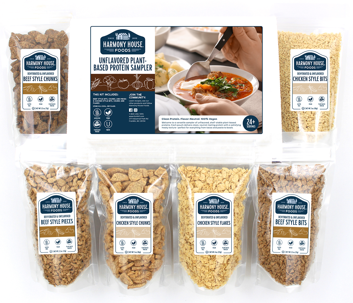 Unflavored Plant-Based Protein Sampler (6 ZIP Pouches)