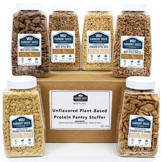 Unflavored Plant-Based Protein Pantry Stuffer (6 Varieties, Quart Size)