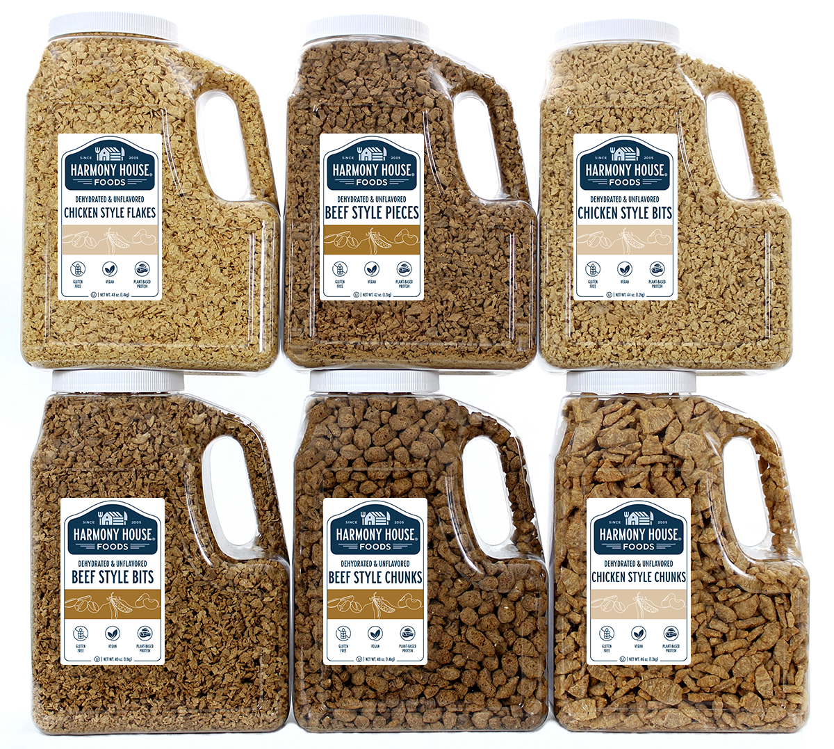 Unflavored Plant-Based Protein Family Pack (6 Varieties, Gallon Size)