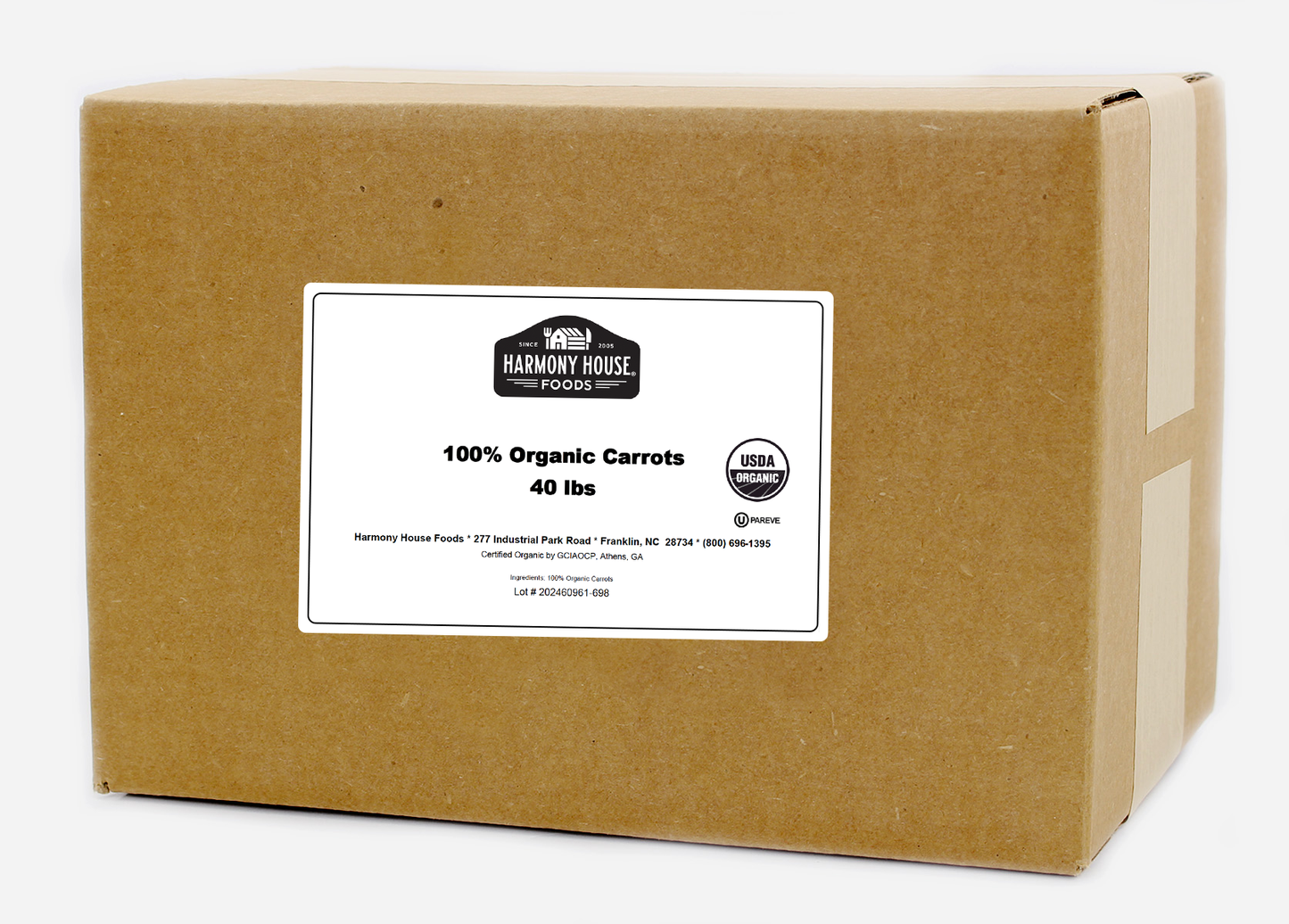 100% Organic Diced Carrots