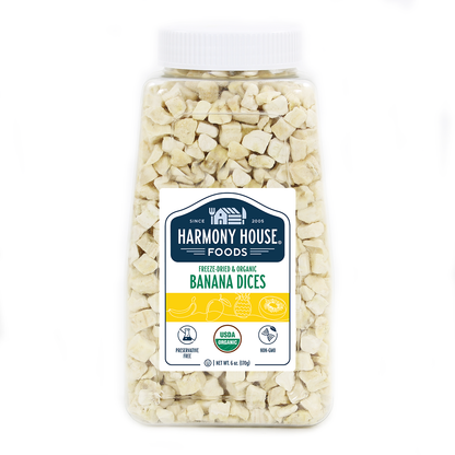 Organic Freeze-Dried Banana Dices