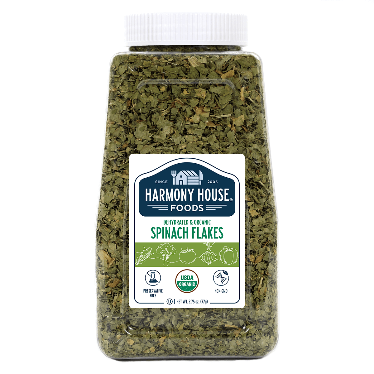 Organic Dried Spinach Flakes