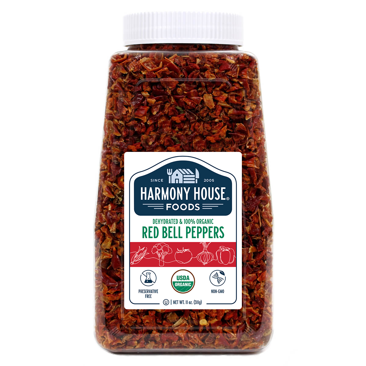 Dried Red Bell Peppers, OG