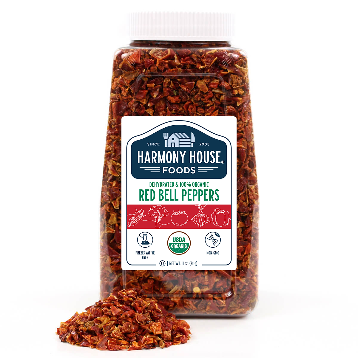 100% Organic Red Bell Peppers