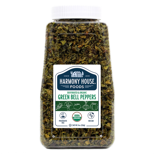 Organic Dried Green Bell Peppers