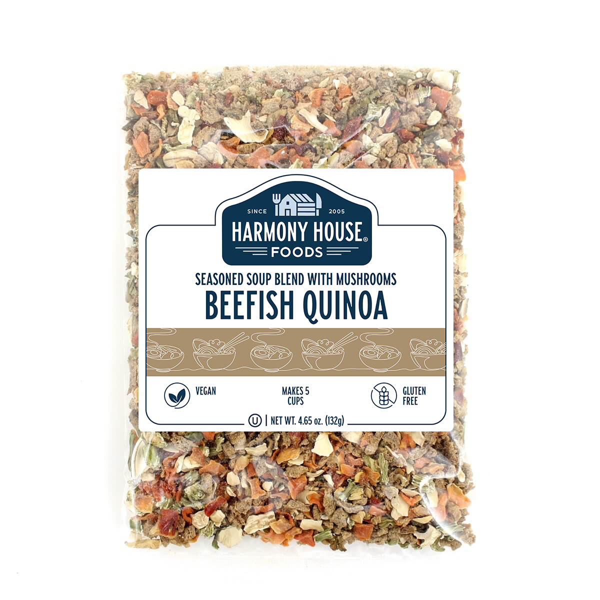 Beefish Quinoa with Mushrooms