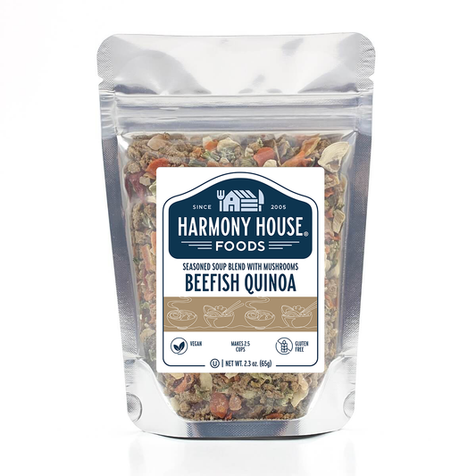 Beefish Quinoa with Mushrooms