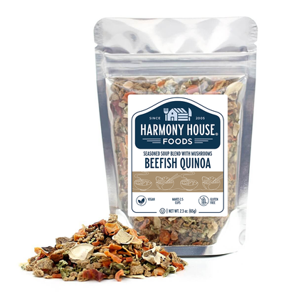 Beefish Quinoa with Mushrooms