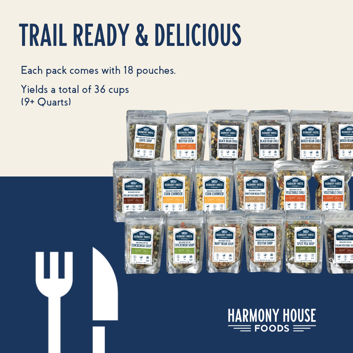TRAIL-READY Gourmet Soup & Chili Pack (18 ct)
