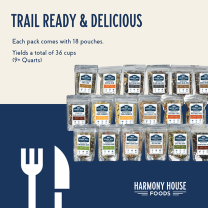 TRAIL-READY Gourmet Soup & Chili Pack (18 ct)