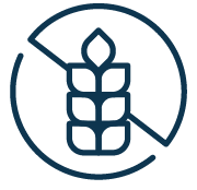 Icon of a wheat stalk with a circular design element