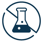 Icon of a beaker with a circular outline