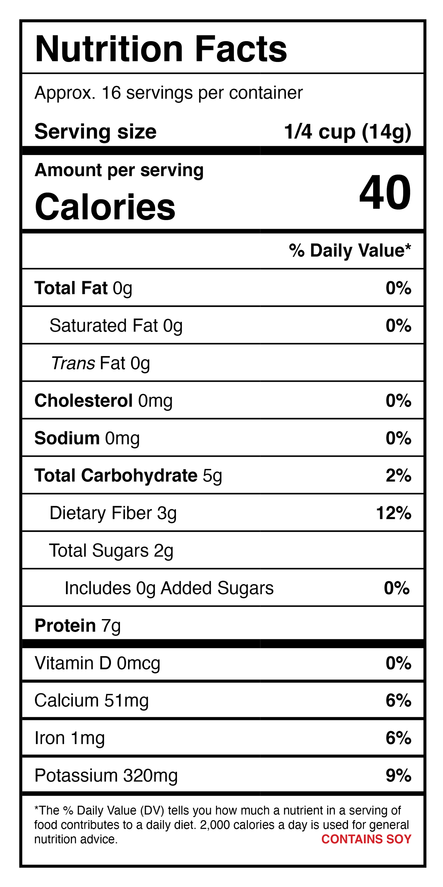 Textured Soy Protein (Unflavored)