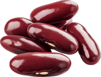 Red kidney beans on a transparent background