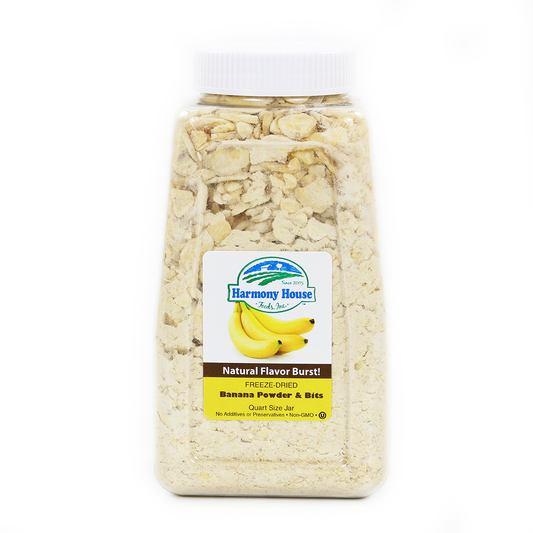 Freeze Dried Banana Powder & Bits (4 Cups)