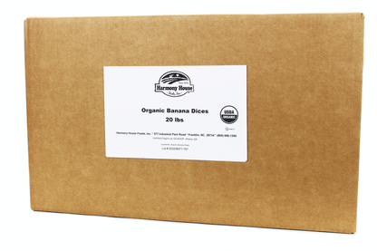 Organic Freeze-Dried Banana Dices (20 Lb. Wholesale Box)