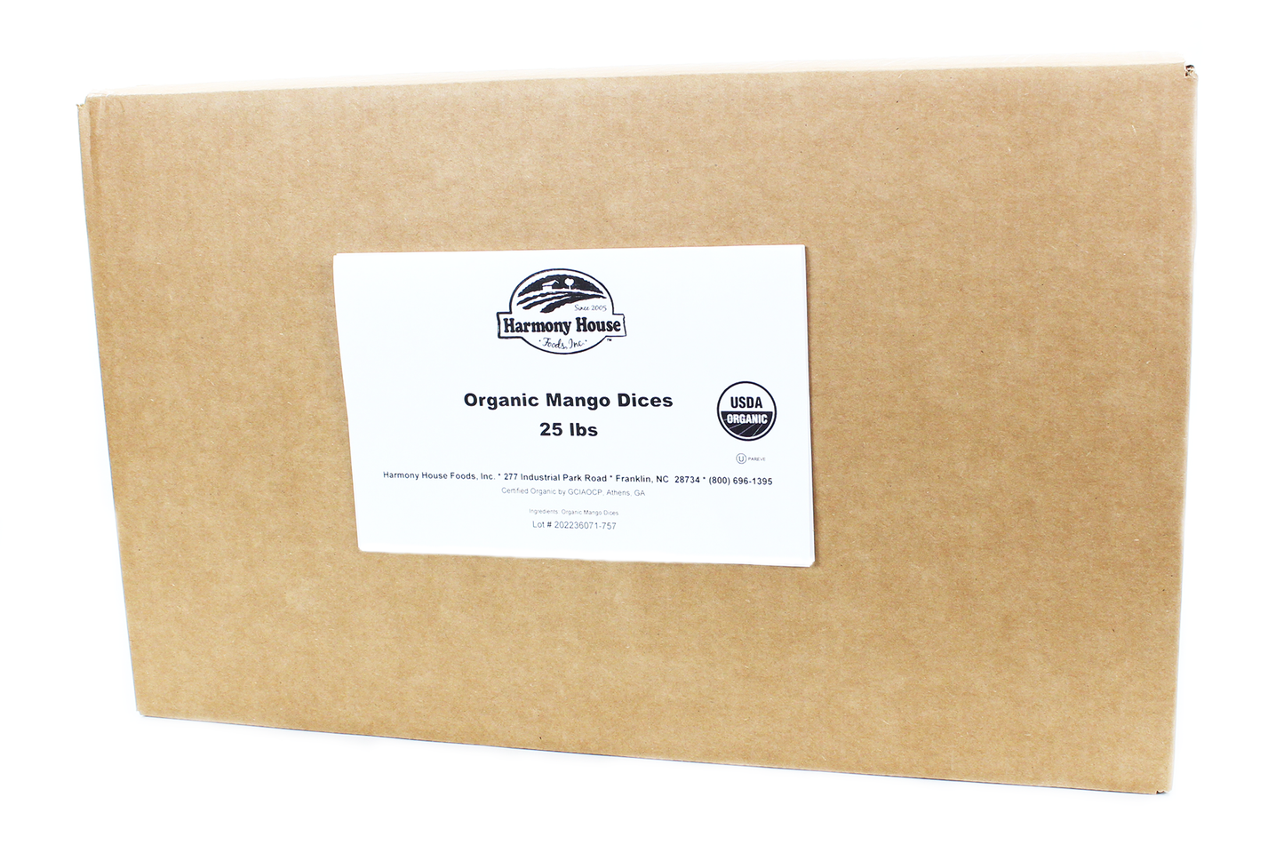 Organic Freeze-Dried Mango Dices (25 Lb. Wholesale Box)