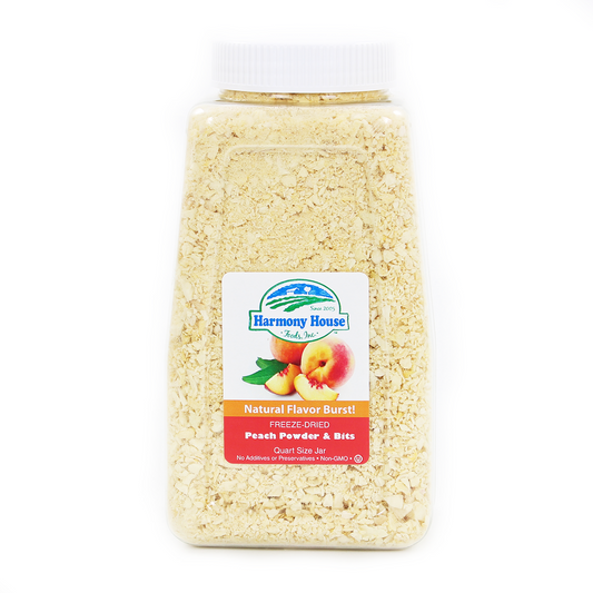 Freeze Dried Peach Powder & Bits (4 Cups)