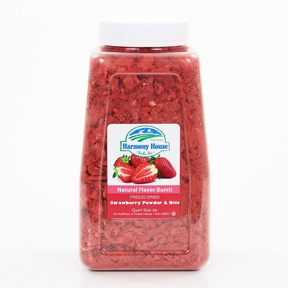 Freeze Dried Strawberry Powder & Bits (4 Cups)