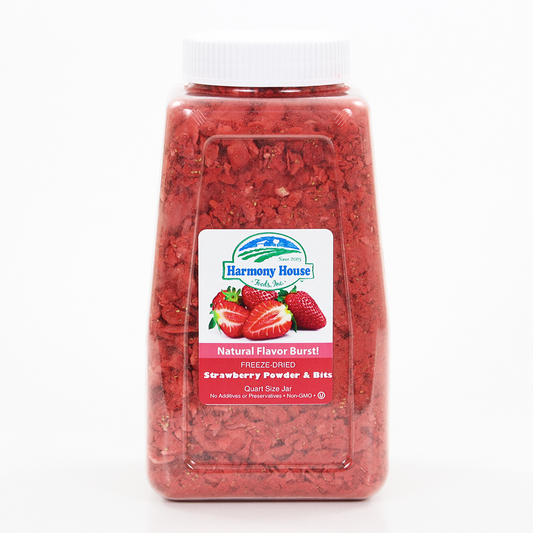 Freeze Dried Strawberry Powder & Bits (4 Cups)